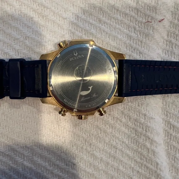 Bulova Marine Star Navy and Gold Chronograph